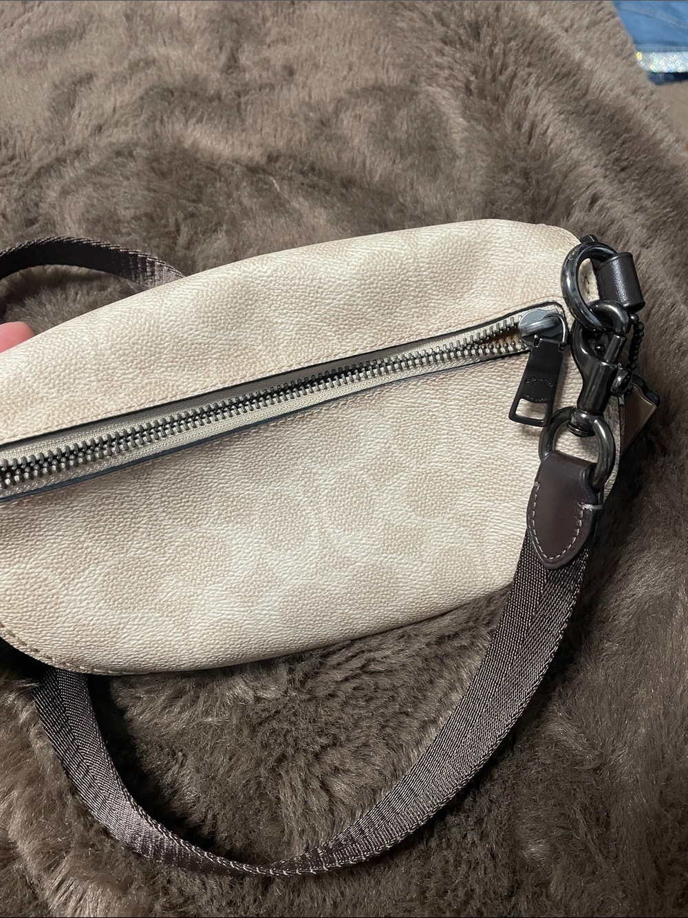 Coach Purse Leather Floral Bethany Belt Bag Signature Canvas Blossom Print - Picture 5 of 8